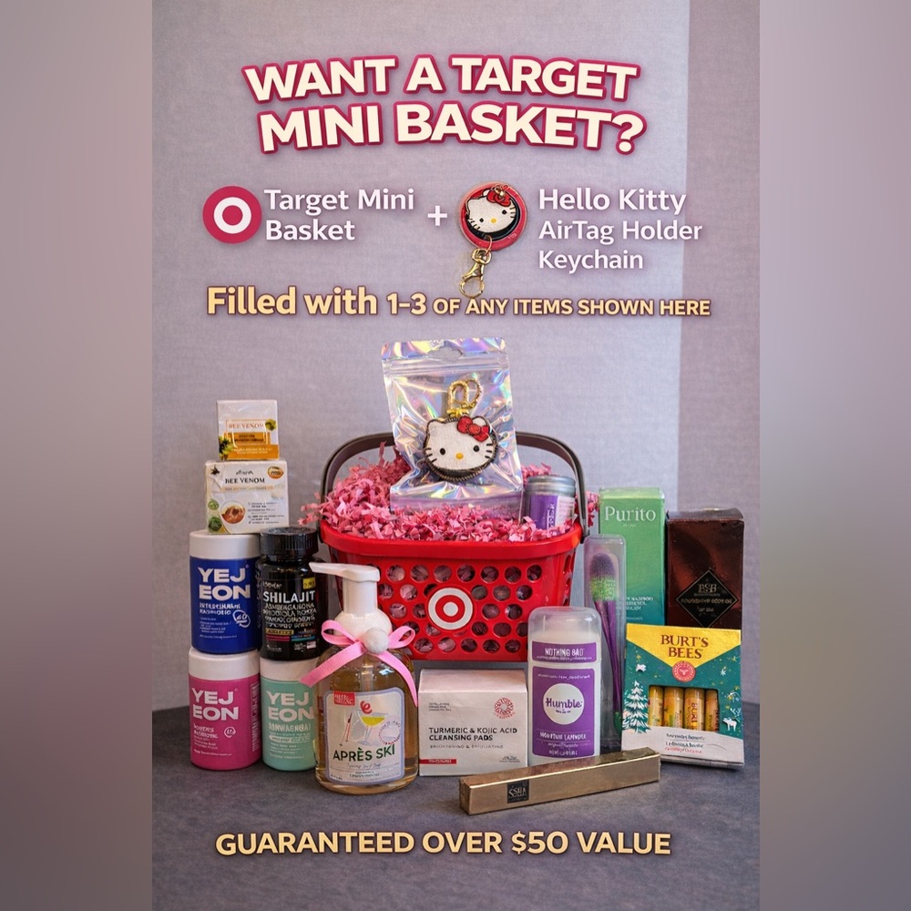 Mystery Bundle with Target Mini Basket & Hello Kitty AirTag Holder Keychain - Picture 3 of 12